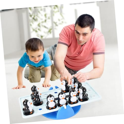 CLISPEED Interactive Balance Penguins Seesaw for Boys and Plastic Material Puzzle Challenges to Develop Creativity Imagination and Brain Exercise Educational Game