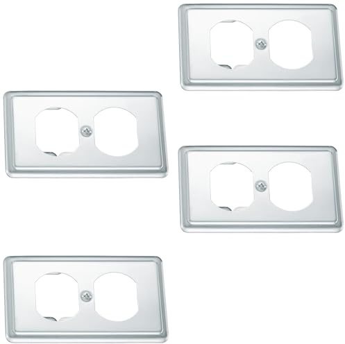 NVOQILIN 4 tapas de interruptores de placa de pared de receptáculo eléctrico, placa de enchufe de panel de pared, interruptores de luz