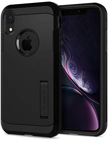 Spigen iPhone XR Hülle Tough Armor -Black | Integrierter Kickstand, Air Cushion Tech, Military-Grade Schutz