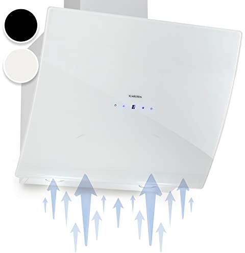 Klarstein Campana Extractora, Extractor Cocina para Pared con Filtro Aluminio Antigrasa para Lavavajillas, Flujo Aire 641m³/h, LEDs, Controles Táctil, Campanas de Cocina, Extractores Montaje Pared
