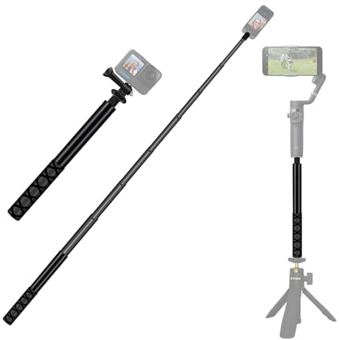 HAFOKO 150cm/59 Osynlig Selfie Stick kompatibel med Insta360 X5-X, Förlängning Stång kompatibel med DJI Osmo 360 Action Kamera,Handhållen Utdragbar Monopod kompatibel med DJI Osmo 7/6/5/4/3