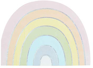 Ginger Ray Papierservietten, Pastellfarben, Regenbogen-Form, 16 Stück, Mittel