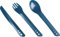 Lifeventure Ellipse Kunststoff Interlocking Besteck Set für Camping, Reisen & Outdoor, Marineblau