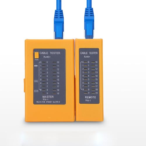 Dpofirs Testeur de câble numérique HD portable HDMI RJ45 - Exécute automatiquement tous les tests/vérifications de continuité, ouvert, court et croisé