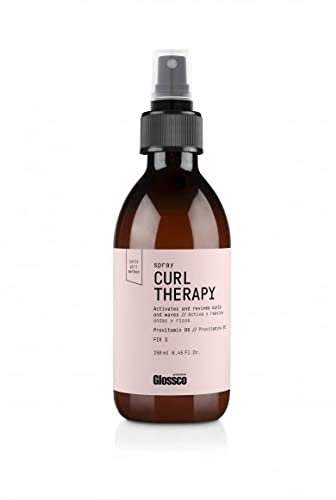 GLOSSCO PROFESSIONAL - Spray Activador de Rizos Curl Therapy Spray, 250 ml, Fijación Nivel 3, Provitamina B5, para Ondas y Rizos Definidos y Elásticos, Antiencrespamiento Cabello, Refresca el Cabello