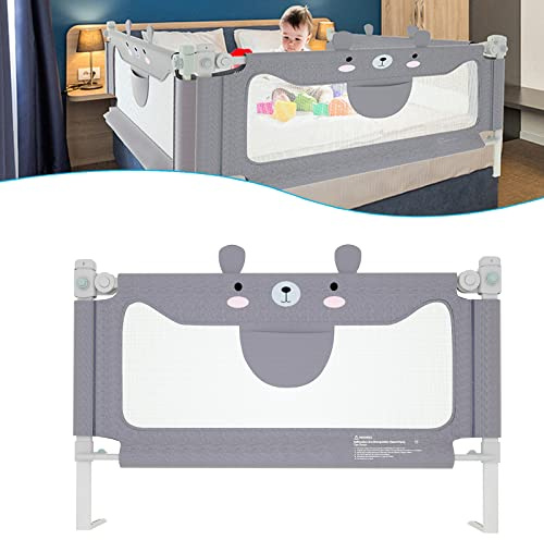 XMTECH Baby Bettgitter, 150CM Kinderbettgitter zum vertikalen Heben, Bettschutzgitter Sicherheitsschutz, Bettgitter zum Schutz vor Stürzen für Kleinkinder, Babys und Kinder