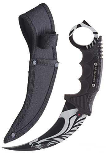 ARIKnives CS GO Karambit Elite - Black & White - CSGO Knife Skin Counter Strike Global Offensive Jagdmesser Survival