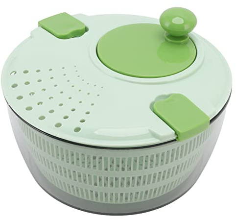 Essoreuse à Salade 4L Polyvalente, avec Panier à Passoire et Poignée Ergonomique pour Le Séchage des Fruits et LéGumes, idéale pour Le Quotidien ou Les Pique-niques