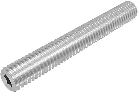 SECCARO Perni filettati con attacco conico M4 x 30 mm, in acciaio inox V2A VA A2, DIN 913/ISO 4026, esagonali, 20 pezzi