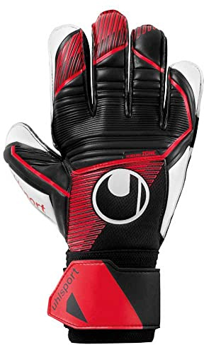 uhlsport Powerline Soft Pro Fußball Kinder und Erwachsene Torwarthandschuhe Unisex - atmungsaktive Torhüter-Handschuhe mit Handgelenkfixierung, 5