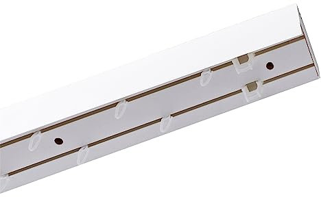 Garesa Gardinenschiene 2-läufig, Weiß I Vorhangschiene aus Kunststoff inkl. Gleiter I Vorgebohrt zur Deckenmontage I Mit Blende Farbe Weiß I 260cm