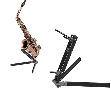Toyvian Klappbarer Saxophonständer Für Alto Und Tenor Tragbar Rutschfeste Gummifüße Verstellbare Rückenlehne Zusätzliche Befestigungslöcher Für Musiker Unterwegs