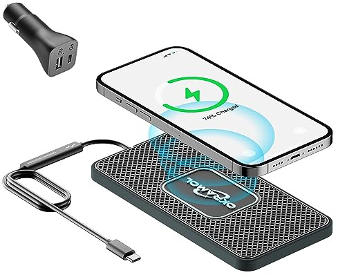 OKRAMOL Wireless Charger for Car, Wireless Fast Charging Pad,Charging Station for Multiple Devices,Adapter for AirPods iPhone15/14/13/12 Pro/Max11 Android Samsung S20 S21 S22 S23 (1 Meter Cable)