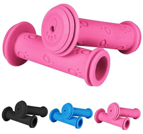 Bike Handlebar Grips, Solid Color Children's Bike Handlebars, Soft Non-Slip Bicycle Handle Grip, Rubber Handle Cover Universal Kids Bike Grips for Boys and Girls Kids Bikes