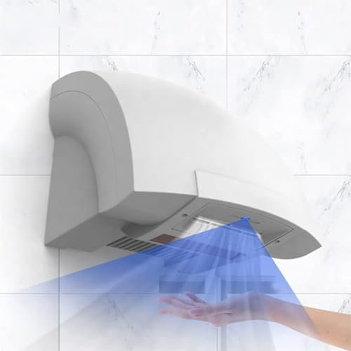 Asciugamani elettrico a induzione automatico, asciugamani elettrico da 1200 W con sensore di movimento, asciugamani da bagno, temperatura costante, caldo e freddo regolabili per centri commerciali d