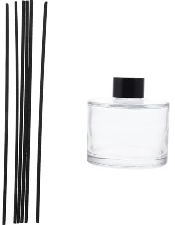 HAWILLOSCH Flacone Vetro Per Aromaterapia Bottiglia Vuota Rattan Diffusore Di Oli Essenziali Profumo Da Viaggio Per Uso Domestico e Regalo