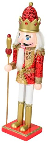 PRETYZOOM Figurine Casse-Noisette De Noël Bois Décoration Soldat Casse-Noisette Figurine De Noël
