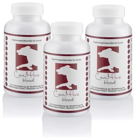 CaniMove Dreierpack | Blood (3 x 100) - Zur Unterstützung der Blutbildung und Eisen-Versorgung von Hunden und Katzen | Mit Eisen, Kupfer, Vitamin A, Vitamin C, Folsäure, B12