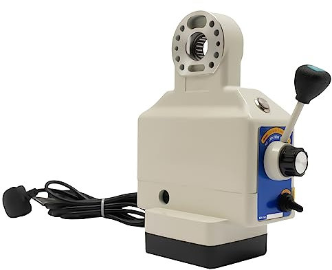 Milling Machine Power Feed 95W, Auto Feed 0-190rpm, 450in.lb Torque, Aluminium Alloy Body, Spiral Bevel Gear, Crash Protection for Workshops, 220V