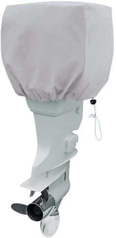 BaCover Außenborder Abdeckung, 600D Oxford-Gewebe Wasserdicht Schutzhülle Außenbordmotorabdeckung Außenbordmotor Abdeckung für Motor,Grau,15~30HP(56x30x40cm)