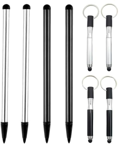 8er-Packung Mini-Eingabestifte mit Schlüsselanhänger und kapazitivem Stift. Universeller kapazitiver Touchscreen-Stift, Tablet-Stylus, geeignet für Laptop-Touchscreens