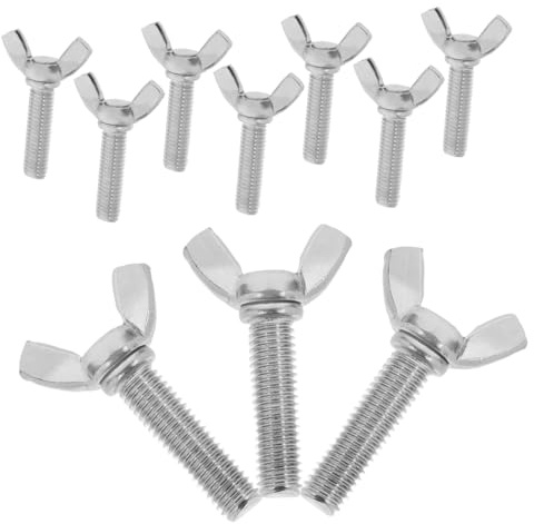 VALICLUD Set 10 Viti a Farfalla M8x30 in Acciaio Inox Per Serraggio Manuale Senza Utensili, Bulloni Ad Alette Per Assemblaggio Mobili e Riparazione Casa, Elementi Di Fissaggio Resistenti e Stabili