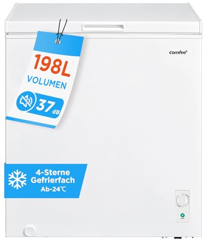 COMFEE' RCC202WH2EU(E) 198L Congelatore a Pozzetto Indipendente, Conversione tra Congelatore e Frigorifero, Compressore Inverter, Adatto per Strutture Esterne, Garage e Capanni, Bianco