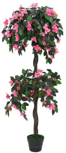 Genérico Planta Artificial Azalea con Maceta 155 cm Verde y Rosa,Casa y jardín,Decoración,Flora artificial-245951