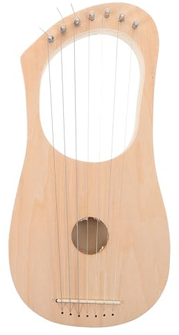 Parliky Kit Fai da Te Arpa Lira in Legno con 7 Corde, Set Montaggio Arpa Lira con Chiave di Accordatura e Perno Corde, Strumento Musicale Artigianale per Casa, Scuola e Spettacoli