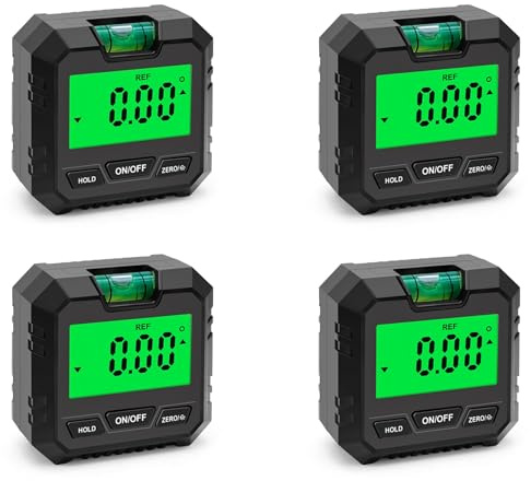 Xnuiasqe 4X Mini Goniometro Digitale Inclinometro Goniometro Elettronico Misuratore Angolo di Livello Misuratore Finder Livello Scatola Nera