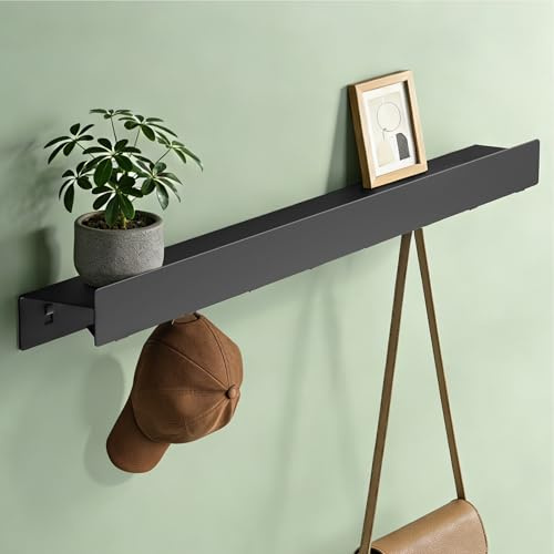 Mai & Mai Wandgarderobe mit Ablage und 8 Haken, Garderobenleiste 80cm