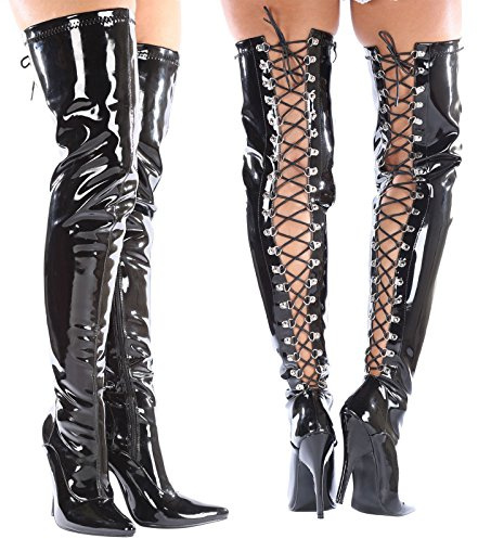 Gizelle Damen Back Lace Up Over The Knee BootsOverknee-Stiefel