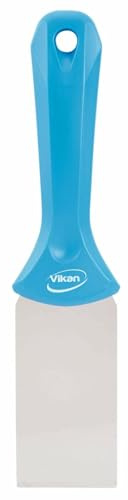 Vikan 40083 Handskrapa i rostfritt stål, blå, 235 mm längd, 50 mm bredd, 22 mm höjd