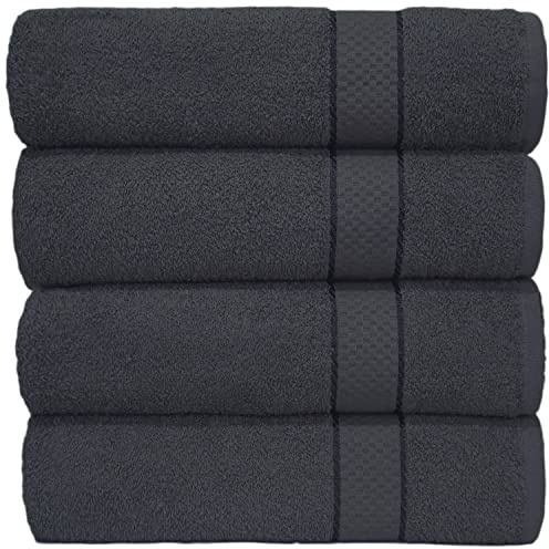 Casabella Luxury Pack Of 4 Bath Sheet 100% Egyptian Cotton Super Soft towel_Grey