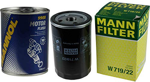Original MANN Ölfilter W 719/22 + SCT Motor Flush Motorspülung