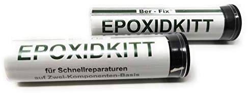 Ber-Fix 2x 56g Epoxidkitt 2K Knetmetall – Hitzebeständig bis 300°C | Wasserdicht & schnellhärtend | Reparaturknete für Metall, Holz, Keramik | Modellierbare Reparaturpaste statt Flüssigmetall