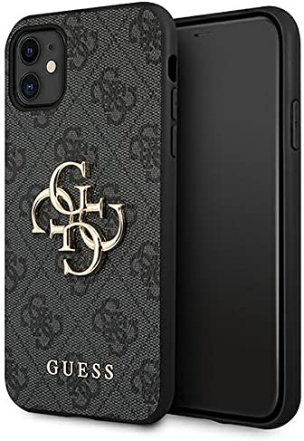 Guess GUHCN614GMGGR Hülle für iPhone 11 6,1 Zoll Grau 4G Big Metal Logo