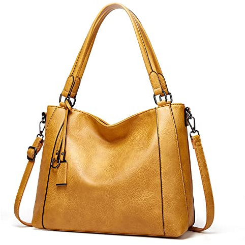 Damen Handtasche Shopper Groß Leder Umhängetasche Leichte Elegant Damen Tasche für Business/Schule/Einkauf