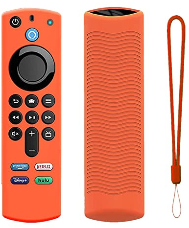 Firestick-Fernbedienung für Firtvstick 4K Max 3. Generation 2021, Silikon-Schutzhülle, kompatibel mit Firetv4k TV-Stick, Alexa, Sprachfernbedienung mit Schlüsselbändern, rutschfest, stoßfest
