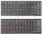 Zunate 2 Pegatinas para Teclado Ruso, Pegatinas de Repuesto para Teclado, Pegatinas Impermeables para Teclado de Ordenador para Teclados de Ordenador Portátil y PC de 10 a 17 Pulgadas (1 Verde 1