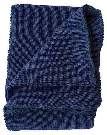 Lilano, Dicke Baby Decke, 100% Wolle (kbT), 90x85 cm (Marine)