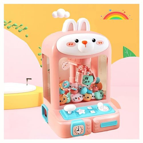 ARTSIM Machine à Pince Fête Foraine ， Machine à Bonbons avec Lumières Et Musique,30 Peluches Et 10 Gashapons ， Candy Grabber pour Les Cadeaux d'anniversaire De Noël,Rabbit