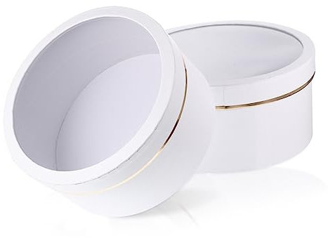 SOLUSTRE 2stücke Pvc Blumenverpackungsboxen Mit Deckel Rund Transparent Für Valentinstag Und Besondere Anlässe Und Hübsche Geschenkverpackung Für Blumen Und