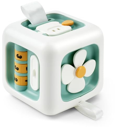 VoMii Baby Spielzeug ab 1 Jahr, Montessori Spielzeug, Feinmotorik Aktivitäts Würfel Spielzeug, Pädagogisches Lernspielzeug, Geschenk für Baby 12-24 Monate
