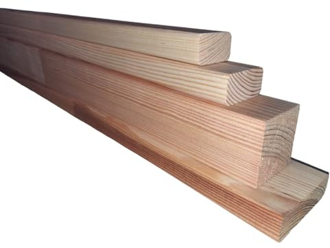 Zaunpfosten Zaun Pfosten Pfahl Holz Kantholz Vierkant Kiefer Holzpfosten 4x4cm (1, 1,5 m lang)