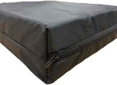 AR KomFortKing Memory Foam Seat Pad, Wheelchair Cushion, 40.6cm x 45.7cm x 10.2cm, Waterproof Black Cover (Black, 18 x 20 x 4)