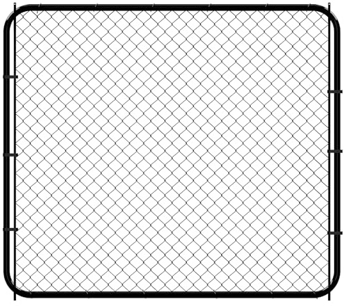 HITTITE Adjustable Chain Link Fence Gate Kit, PVC Coated Anti-Rust Outdoor Garden Fence Gate, Heavy Duty Pedestrian Gate Walking Fence Gate for Yard, 26-72 Wide x 5' High.