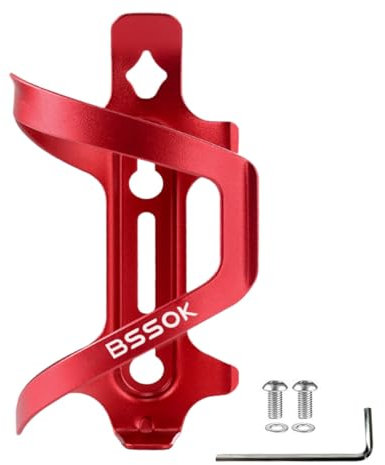 BSSOK Portabidón lateral para bicicleta, aleación de aluminio, soporte lateral para bicicleta de carretera, MTB, soporte para bebidas, 2 unidades (rojo, 1 unidad)