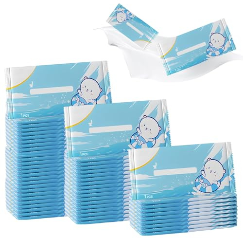 150 pezzi di carta igienica umida confezionata singolarmente salviettine umidificate confezionate singolarmente delicate e non irritanti adatte per la casa, l'ufficio e l'esterno