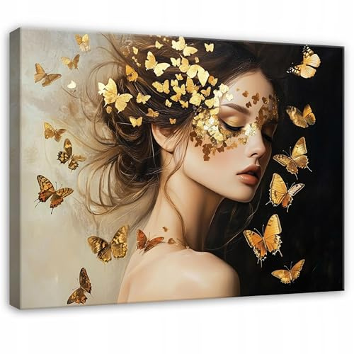 WallArena Leinwand Bilder 120x80 cm | Frau, Leinwandbilder, Bild auf leinwand, Format: 120x80 cm (BxH) - einteilig auf Canvas Leinwand. Das Leinwand